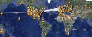 2011 Makrothen RTTY Contact Map